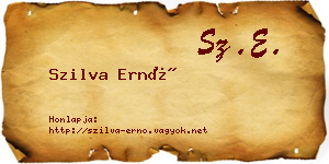 Szilva Ernő névjegykártya