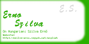 erno szilva business card